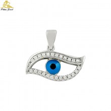 Gümüş Nazar Boncuğu Kolye Ucu